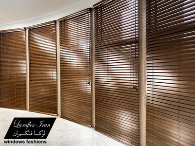 پرده کرکره چوبی 50میلی‌متری